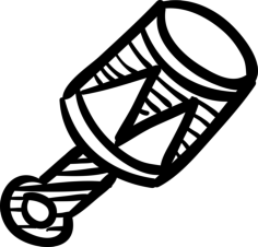 Maraca Or Rattle Musical Instrument Silhouette Svg Vector, Free Vectors File
